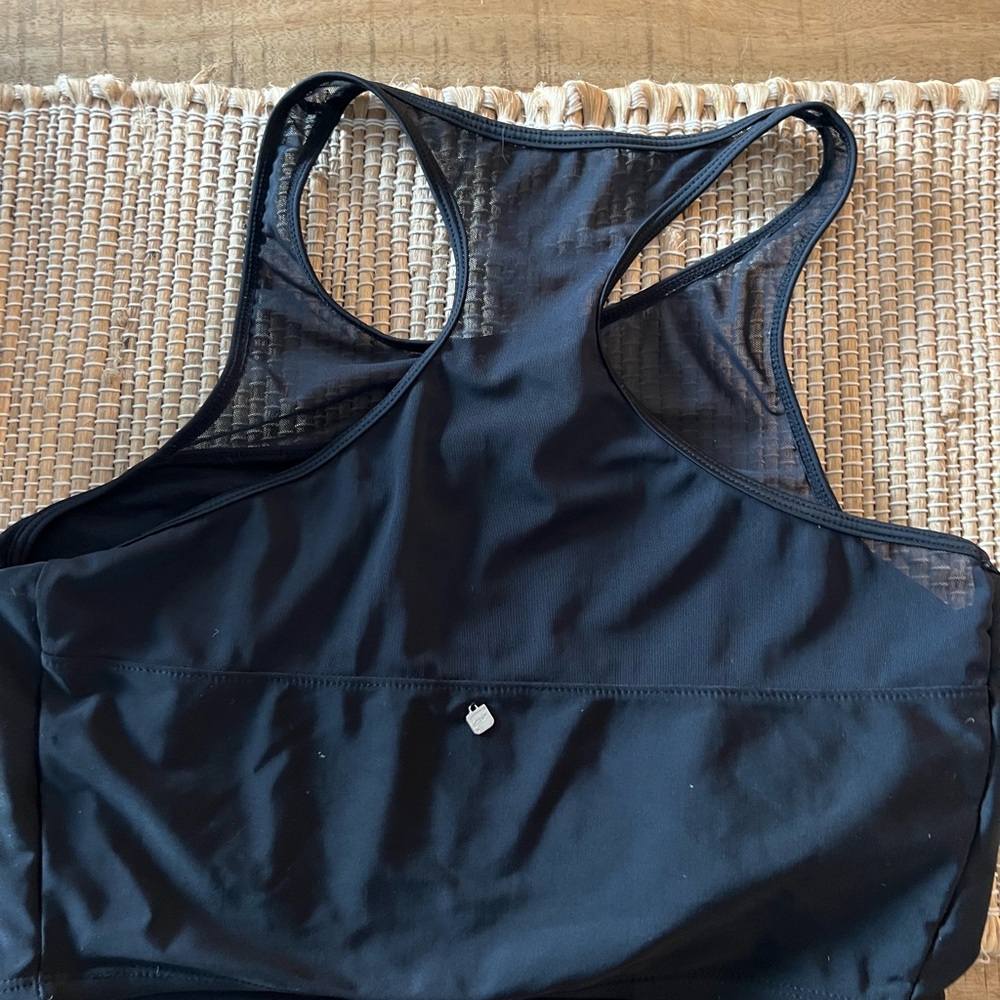 Black Mesh Racerback Bikini Top - Picture 3 of 4